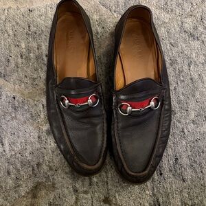 Gucci Men's Brown Leather Loafers fits US12/13